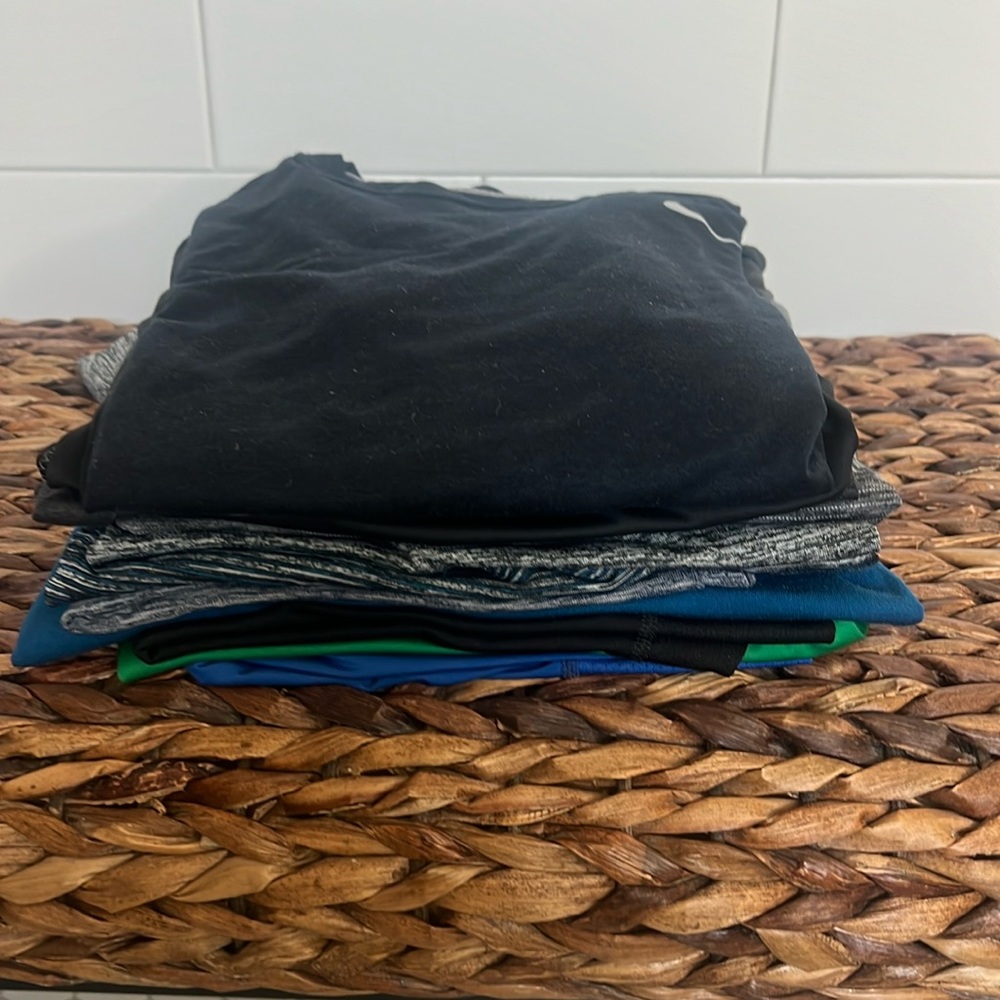 Mix of medium workout shirts. Adidas Nike, under armor. 3 Tanks 8 shirts